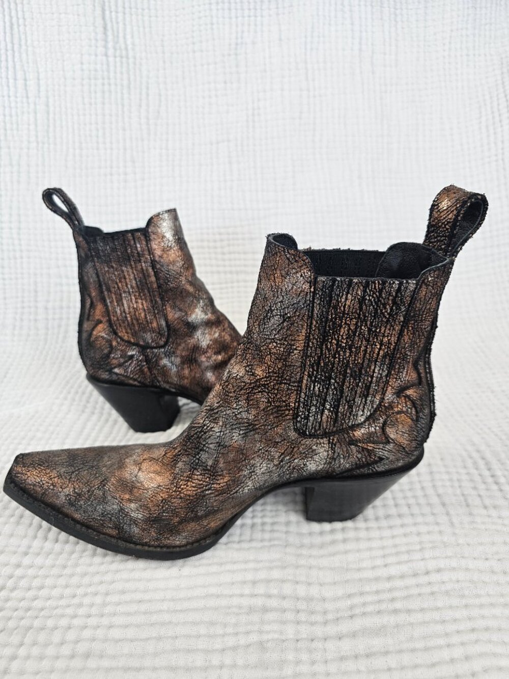 Old Gringo Shayana Shortie Boot | Metallic Bronze | Women's 8 | Like New - Picture 4 of 9